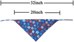 KZHAREEN 2 Pack American Flag Dog Bandana USA Triangle Bibs Scarf Reversible Accessories for Dogs Pets Cat