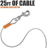 BV Pet Tie Out Cable for Dogs Up to 90/125 Pounds, 25/30 Feet