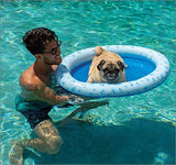 Poolcandy Inflatable Pet Float - Swimming Pool Raft & Float for Small Dogs - Inflatable Pet Paddle Doggy Pool Float - Small (0-30 lbs)