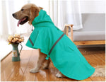 Mikayoo Large Dog Raincoat Ajustable Pet Waterproof Clothes Lightweight Rain Jacket Poncho Hoodies with Strip Reflective