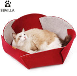 BBVILLA Rose Cat House Indoor Cat Cave Bed Collapsible Pet House Warming Beds for Small Dog/Cats/Puppy with Soft Carpet Kittens Toy