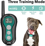 Dog Training Collar - 1000ft Rechargeable Dog Shock Collar with Remote, 3 Training Modes, 0~99 Levels Beep & Vibration & Shock, No harm Waterproof Shock Collar for Dogs, Fit Small Medium Large Dogs