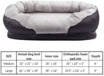 AsFrost Dog Bed, Orthopedic Dog Beds with Removable Washable Cover, Memory Foam Pet Bed for Dogs & Cats, Nonslip Bottom Pet Beds for Sleep