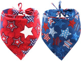 KZHAREEN 2 Pack American Flag Dog Bandana USA Triangle Bibs Scarf Reversible Accessories for Dogs Pets Cat