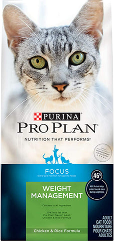 Purina Pro Plan FOCUS Weight Management Adult Dry Cat Food & Wet Cat Food