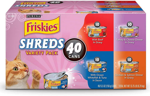 Purina Friskies Canned Wet Cat Food 40 ct. Variety Packs