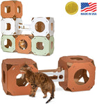 Cat Amazing STACKS! - Modern Cat Condo & Modular Cat Tree - House & Tunnel Cubes for Cats - Made in USA