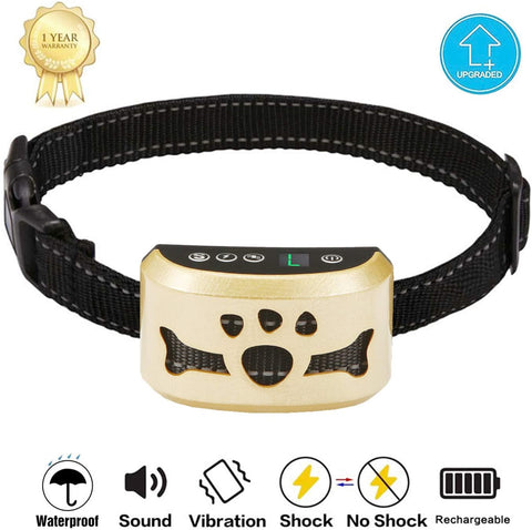 Dog Bark Collar -7 Adjustable Sensitivity and Intensity Levels-Dual Anti-Barking Modes Rechargeable/Rainproof/Reflective -No Barking Control Dog shock Collar for Small Medium Large Dogs