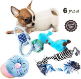 BUIBIIU Dog Toys Small Dog Chew Toys Dog Teething Toys Squeaky Toys Chihuahua Pomeranian Corgi and PoodlesToys 6 PCS