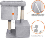 MACAW Cat Tree for Kittens House Furniture Trees, 2 Cozy Plush Condos and Sisal Posts