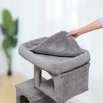 FEANDREA Cat Tree for Large Cats, 2 Cozy Plush Condos and Sisal Posts