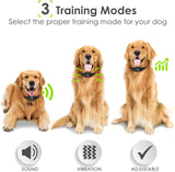 Dog Training Collar - Rechargeable Dog Shock Collar w/3 Training Modes, Beep, Vibration and Shock, 100% Waterproof Training Collar, Up to 1000Ft Remote Range, 0~99 Shock Levels Dog Training Set