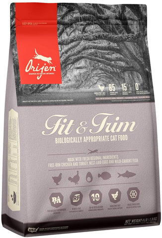 ORIJEN Fit & Trim High-Protein, Grain-Free, Premium Quality Meat, Dry Cat Food