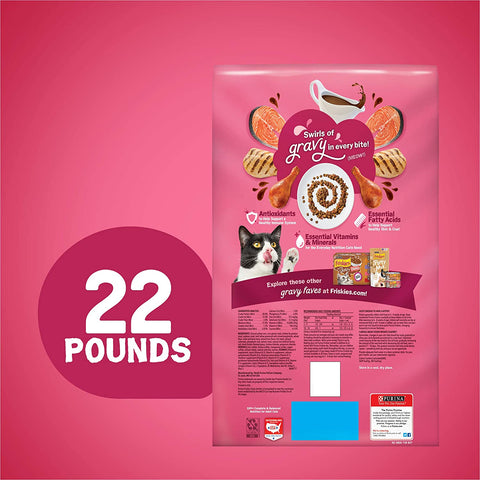 Purina Friskies Dry Cat Food, Gravy Swirlers - 22 lb. Bag