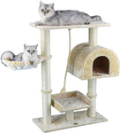 Go Pet Club Beige 36" Cat Tree Condo with Side Basket