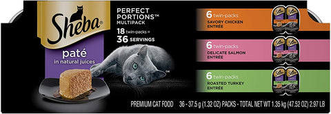 Sheba Perfect Portions Paté Wet Cat Food Tray Variety Packs