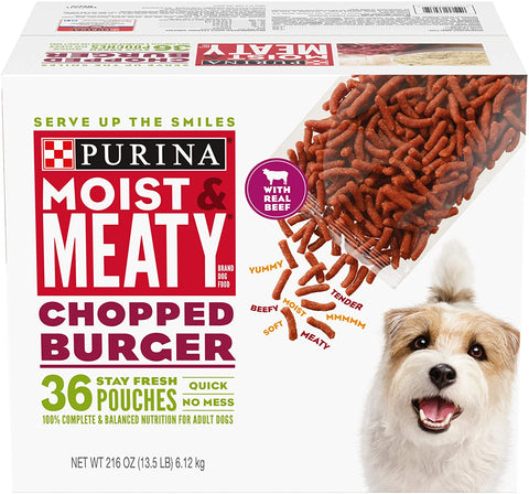 Purina Moist & Meaty Chopped Burger Adult Dry Dog Food