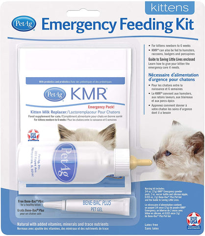 PetAg Kitten Milk Replacer (KMR) Emergency Feeding Kit