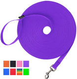 Hi Kiss Dog/Puppy Obedience Recall Training Agility Lead - 15ft 20ft 30ft 50ft 100ft Training Leash - Great for Training, Play, Camping, or Backyard