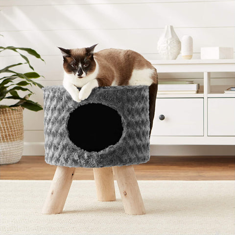 Indoor Cat Bed Condo Ottoman