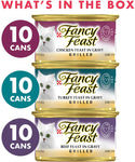 Purina Fancy Feast Gravy Wet Cat Food Variety Pack, Poultry & Beef Grilled Collection - (30) 3 oz. Cans