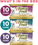 Purina Fancy Feast Gravy Wet Cat Food Variety Pack, Poultry & Beef Grilled Collection - (30) 3 oz. Cans