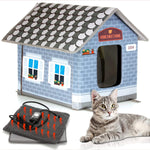 PETYELLA Heated cat Houses for Outdoor Cats in Winter - Heated Outdoor cat House Weatherproof - Outdoor Heated cat House - Easy to Assemble